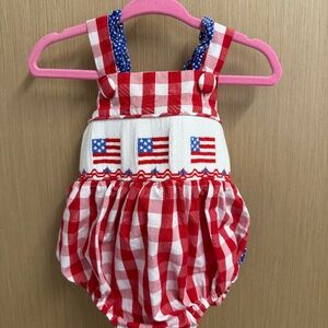 4th of July Red Gingham 3M Outfit